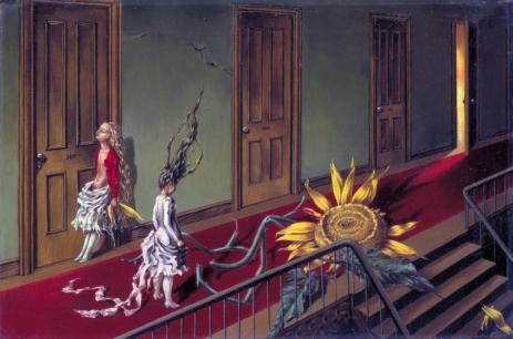 Eine Kleine Nachtmusik 1943 Dorothea Tanning 1910-2012 Purchased with assistance from the Art Fund and the American Fund for the Tate Gallery 1997 http://www.tate.org.uk/art/work/T07346